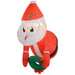 3FT Prelit Hanging Inflatable Santa with Wreath and LED Lights - Outdoor Christmas Window Decoration - Monsta Online
