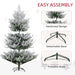 7.5FT Flocked Artificial Christmas Tree — 1218 Nordic Pine Tips, Unlit, Auto - Open, Hinged, Steel Base - Monsta Online