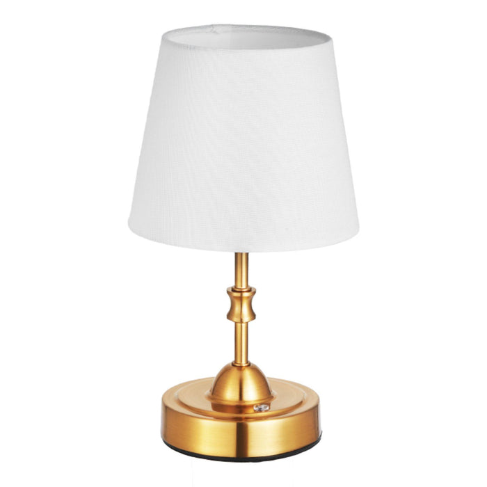 Cordless Rechargeable Table Lamp - Gold Finish with Dimmable 3 Brightness Levels - Monsta Online