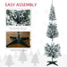 6FT Pencil Pre - Lit Artificial Christmas Tree — 170 Warm White LEDs, 390 Tips, Slim, Green - Monsta Online