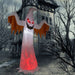 12FT Halloween Inflatable Ghost with Red Eyes and Flame LED Lights - Monsta Online