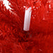 7FT Red Pencil Artificial Christmas Tree — 499 Tips, Unlit, Slim Space - Saving, Plastic Stand - Monsta Online
