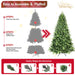 6FT Artificial Christmas Tree — 1339 Tips, PE+PVC, Full Shape, Hinged, Metal Stand - Monsta Online