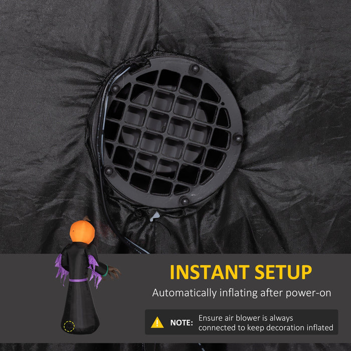 7ft Inflatable Halloween Reaper Ghost Pumpkin with LED Lights - Monsta Online