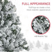 6FT Snow Flocked Pre - Lit Artificial Christmas Tree — 220 Warm White LEDs, 638 Tips, Auto - Open, Wide Leaves - Monsta Online