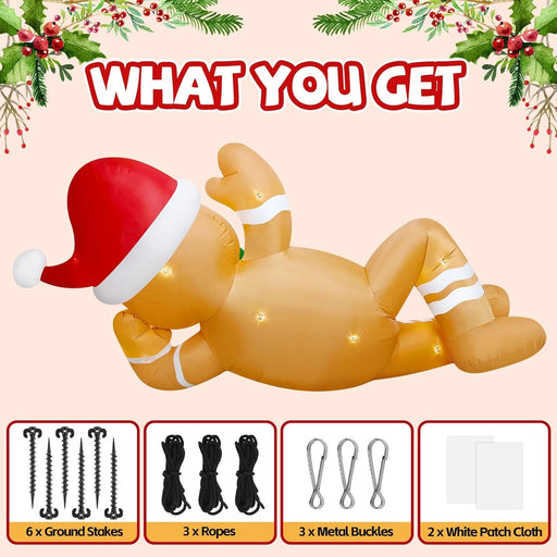 10FT LED Gingerbread Christmas Inflatable Outdoor Decoration - Monsta Online