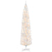 8FT White Pencil Pre - Lit Artificial Christmas Tree — 300 Warm White LEDs, 618 Tips, Slim Space - Saving - Monsta Online