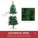 5FT Half Artificial Christmas Tree — 229 Tips, Auto - Open Hinged, Wall - Mounted, Unlit, Steel Base - Monsta Online