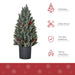 1.5FT Tabletop Snow Flocked Artificial Christmas Tree — 170 Tips, Red Berries, Pine Cones, No Assembly - Monsta Online
