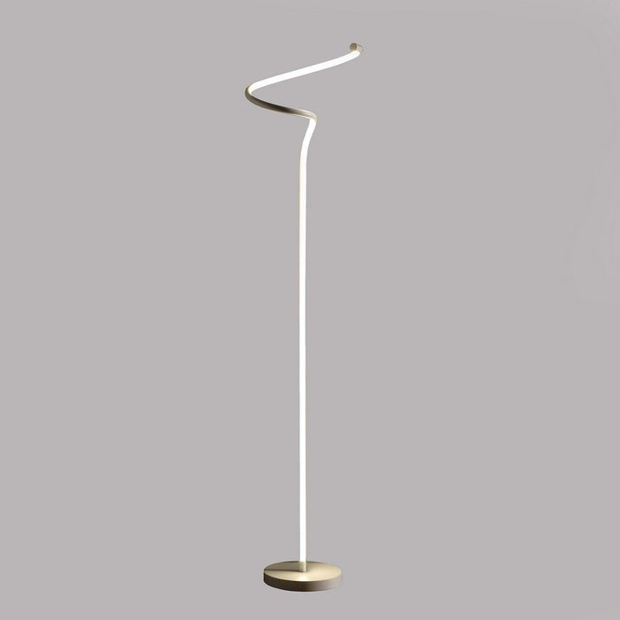 Contemporary 52.5 - Inch Curved LED Floor Lamp - Elegant Matte White S - Curve - Monsta Online