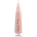 8FT Pink Pre - Lit Pencil Artificial Christmas Tree — 300 Warm White LEDs, 618 Tips, Slim, Steel Base - Monsta Online