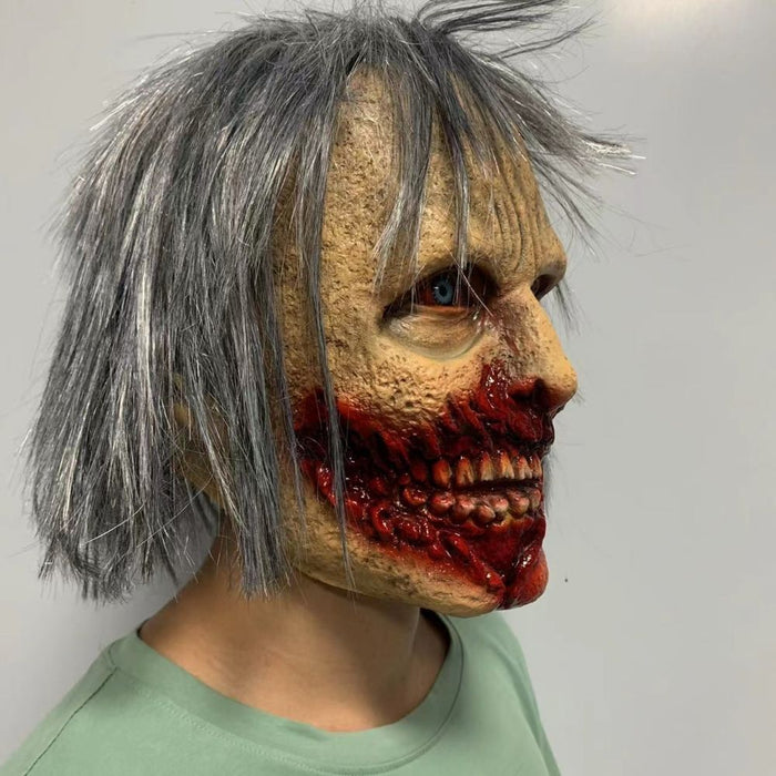 Halloween Scary Zombie Latex Mask – Horror Full Head Costume Prop - Monsta Online