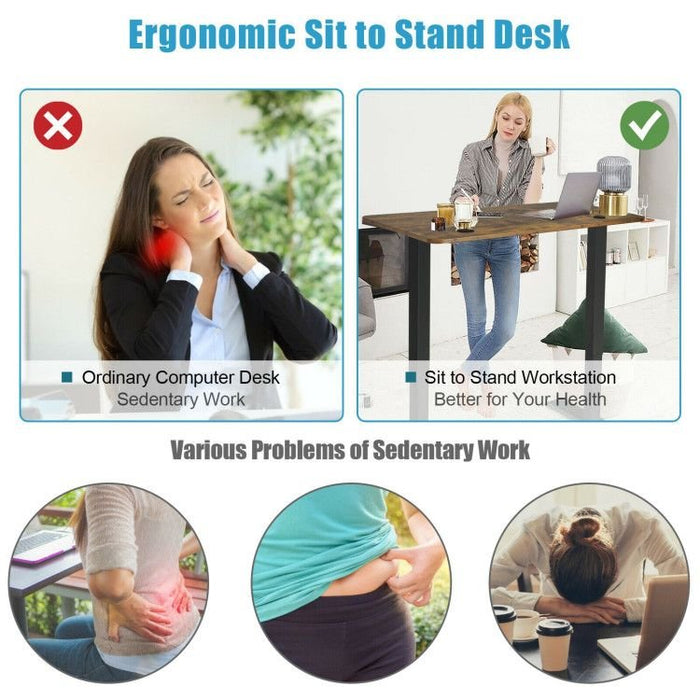 Premium 48" Electric Height Adjustable Standing Desk with USB Port – Ergonomic Sit - Stand Home Office Workstation - Monsta Online