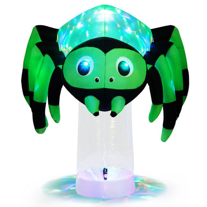 6ft Inflatable Halloween Spider with Rotating 3‑Color LED Lights - Monsta Online