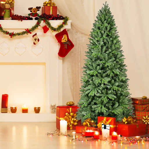 7FT Artificial Christmas Tree — Full, 1375 Tips, PE+PVC, Hinged, Metal Stand - Monsta Online