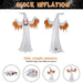 12FT Halloween Inflatable Ghost with Red Eyes and Flame LED Lights - Monsta Online