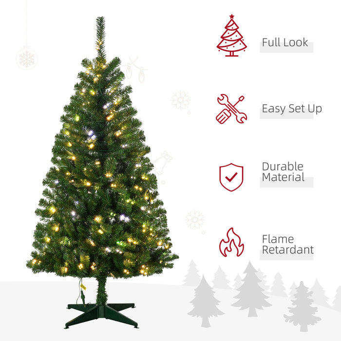 5FT Pre - Lit Artificial Christmas Tree — 152 LEDs, 365 Tips, Auto - Open, 5 Light Modes, Warm White or Multi - Color - Monsta Online
