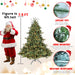 7.5FT Pre - Lit Full Artificial Christmas Tree — 850 UL Lights, 2441 Tips, Wide Base, Hinged, Metal Stand - Monsta Online