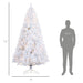 7.5FT White Pre - Lit Artificial Christmas Tree — 500 Warm White LED Lights, 1346 Tips, Hinged, Metal Base - Monsta Online