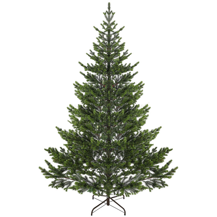 7.5FT Sparse Artificial Christmas Tree — 2901 PE Cedar Tips, Unlit, Hinged, Auto - Open, Steel Base - Monsta Online