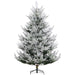 7.5FT Flocked Artificial Christmas Tree — 1218 Nordic Pine Tips, Unlit, Auto - Open, Hinged, Steel Base - Monsta Online