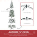 9FT Flocked Artificial Christmas Tree — 1159 Snow Pine Tips, Unlit, Auto - Open, Realistic, Metal Base - Monsta Online