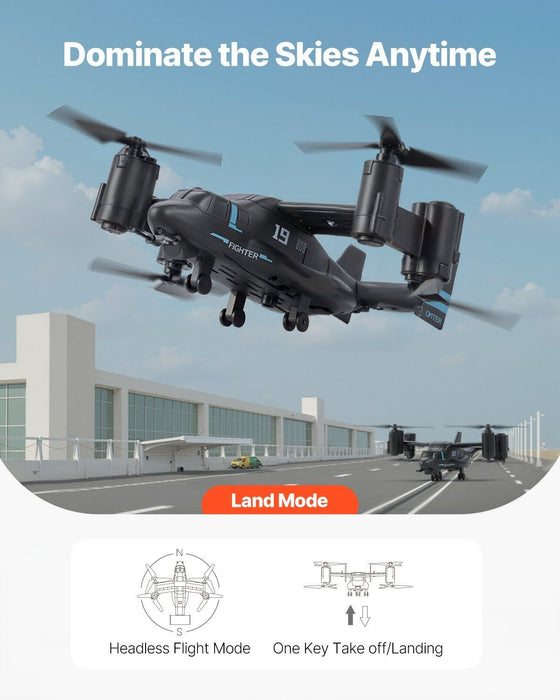 Osprey Military RC Helicopter with 4 Channel Remote for Kids with Dual Batteries - Monsta Online