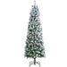6.5FT Pre - Lit Flocked Artificial Christmas Tree — 814 Tips, 250 LEDs - Monsta Online