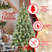 6FT Pre - Lit Artificial Christmas Tree — 300 Warm LED, 66 Pine Cones, 988 Tips, Hinged, Metal Stand - Monsta Online