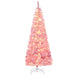 6FT Pink Pre - Lit Artificial Christmas Tree — 250 Warm White LEDs, 500 Tips, Snow Flocked, Auto - Open - Monsta Online