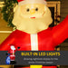 8FT Prelit Inflatable Smiling Santa Claus with Gift Bag and LED Lights - Outdoor Christmas Decoration - Monsta Online