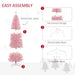 6FT Pink Pencil Artificial Christmas Tree — 618 Tips, Unlit, Auto - Open, Space - Saving, Steel Base - Monsta Online
