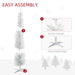 7FT White Pencil Pre - Lit Artificial Christmas Tree — 250 Multi - Color LEDs, 500 Tips, 8 Light Modes, Space - Saving - Monsta Online