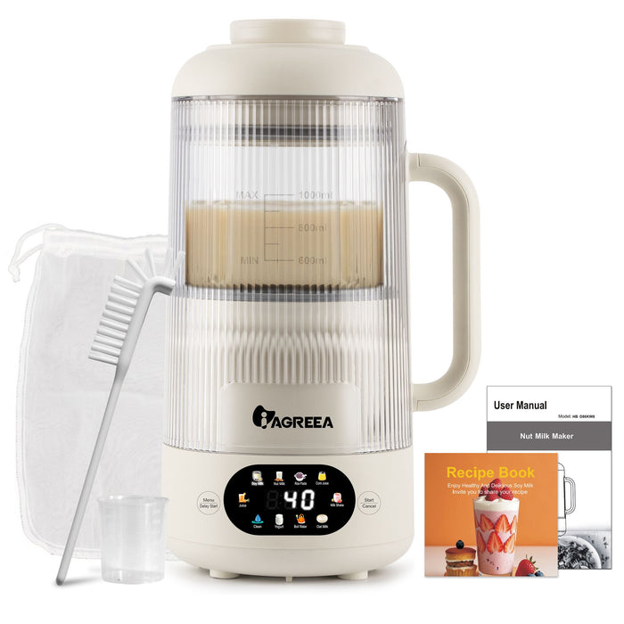Quiet Almond Milk Maker 35oz with 8 Blades and Easy Clean - Monsta Online