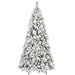 7FT Unlit Snow Flocked Artificial Christmas Tree — 1060 PVC/Pine Needle Tips, Hinged - Monsta Online