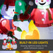 5FT Prelit Inflatable Snowman Family Roasting Marshmallows with LED Lights - Outdoor Christmas Decoration - Monsta Online