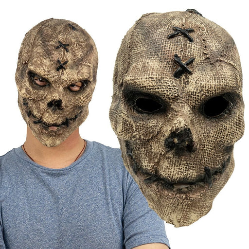 Halloween Horror Killer Skull Mask – Scary Skeleton Latex Cosplay Helmet - Monsta Online
