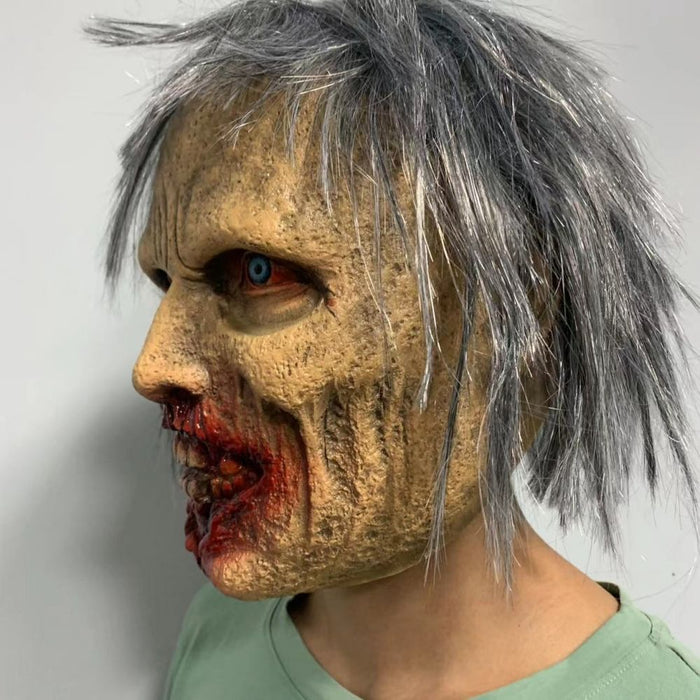 Halloween Scary Zombie Latex Mask – Horror Full Head Costume Prop - Monsta Online