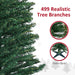 7FT Pencil Artificial Christmas Tree — 499 Tips, Unlit, Slim, Green, Plastic Stand - Monsta Online