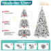 9FT Pre - Lit Snow Flocked Artificial Christmas Tree — 1964 Tips, 750 LED Lights, Hinged - Monsta Online