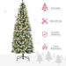 6FT Snow - Dipped Pre - Lit Artificial Christmas Tree — 300 Warm White LEDs, 618 Tips, Pine Cones, Berries - Monsta Online