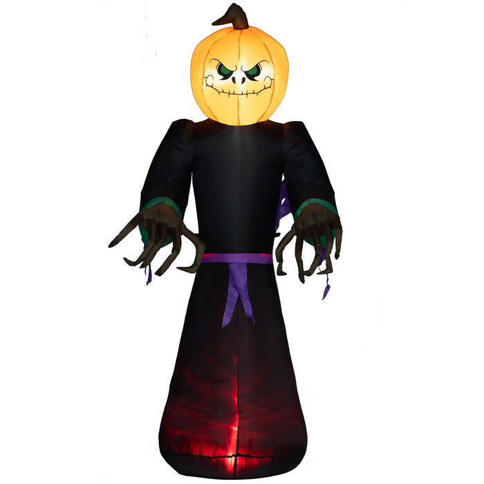 7ft Inflatable Halloween Reaper Ghost Pumpkin with LED Lights - Monsta Online
