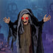 5ft Sound Motion Activated Animated Witch - Red Light - Up Eyes and Posable Arms - Monsta Online
