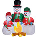 5FT Prelit Inflatable Snowman Family Roasting Marshmallows with LED Lights - Outdoor Christmas Decoration - Monsta Online