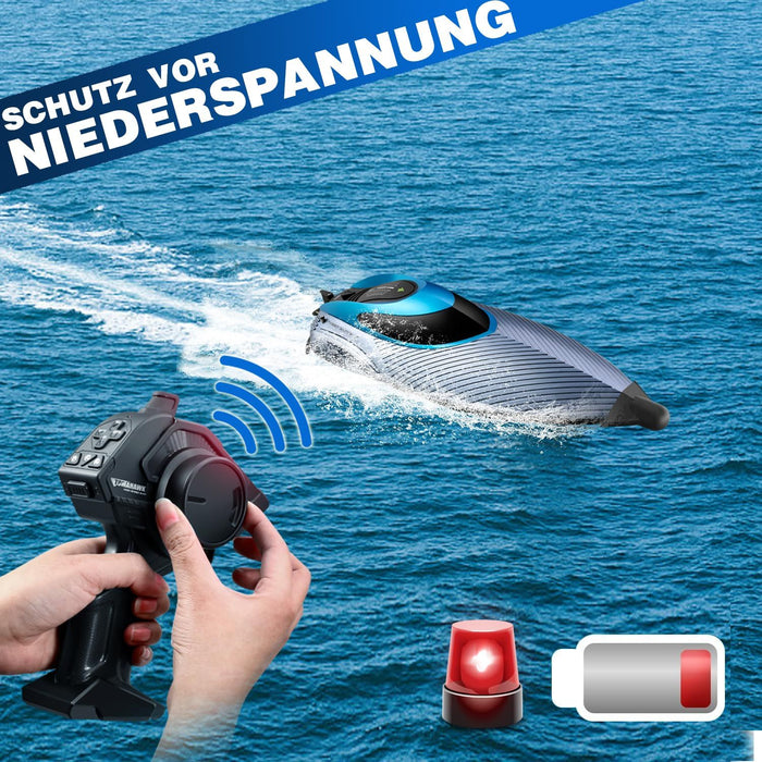 JetBlade: High - Speed 30MPH Remote Control SpeedBoat With Dual Batteries for Kids Adults - Monsta Online