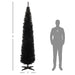 8FT Black Pencil Artificial Christmas Tree — 618 Tips, Unlit, Slim Skinny, Space - Saving, Plastic Base - Monsta Online