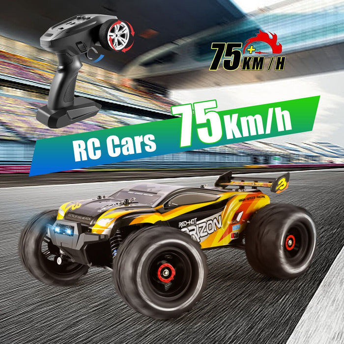 Red Horizon: 1:16 High - Speed 47MPH+ RC Monster Truck with Dual Rechargeable Batteries - Monsta Online