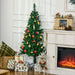 5FT Half Artificial Christmas Tree — 229 Tips, Auto - Open Hinged, Wall - Mounted, Unlit, Steel Base - Monsta Online