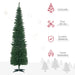 7FT Pencil Artificial Christmas Tree — 499 Tips, Unlit, Slim, Green, Plastic Stand - Monsta Online