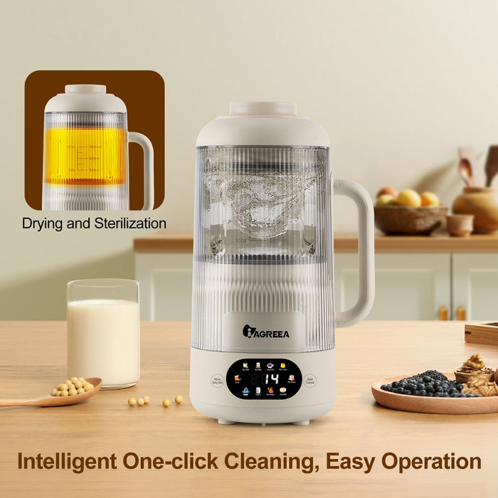 Quiet Almond Milk Maker 35oz with 8 Blades and Easy Clean - Monsta Online